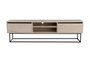 Hanah Home Escape 180 Soporte de TV Negro y Travertino